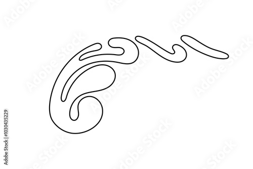 Random Shapes Organic Black Blobs. Outline 2d vector image. Sticker for social media. Backdrop.