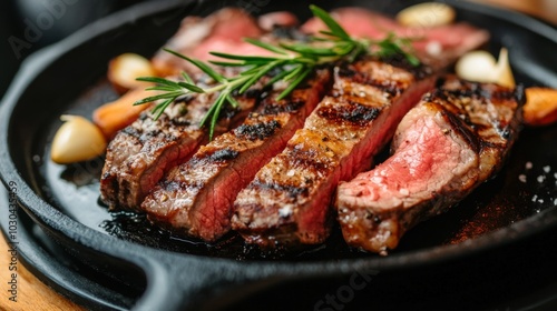 Juicy Grilled Steak with Garlic and Herbs