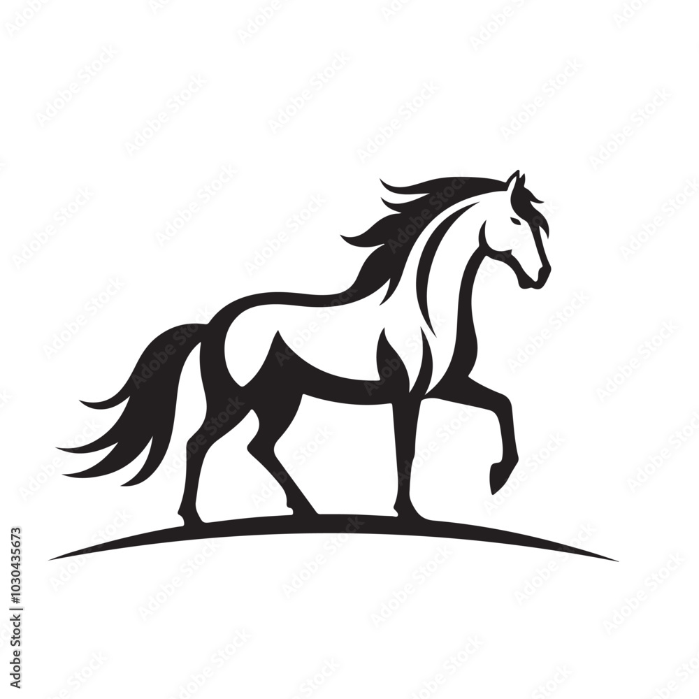 Elegant Black Horse Silhouette Design Logo.eps Elegant Black Horse Silhouette Design Logo.eps