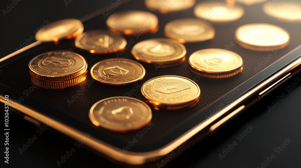 Mobile app with coin sound taps leading to jackpot Mobile app with coin sound taps leading to jackpot