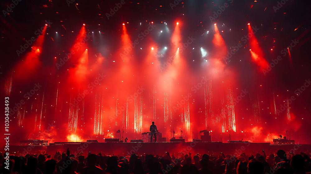 Obraz premium dj music festival with stage