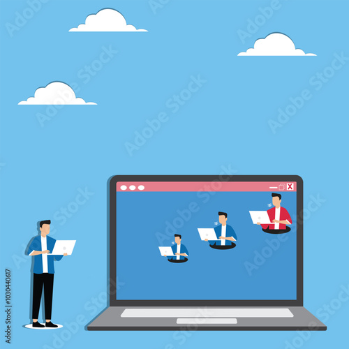 Recruiter conducting virtual interviews for remote job candidates