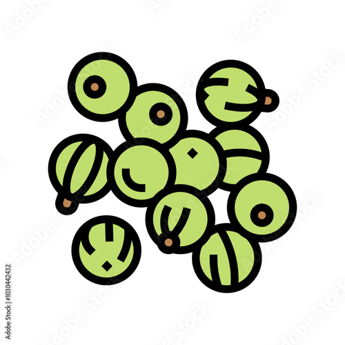 amla ayurvedic herb color icon vector. amla ayurvedic herb sign. isolated symbol illustration