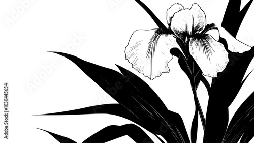 A close-up view of a single pompon chrysanthemum flower head, vector illustration art