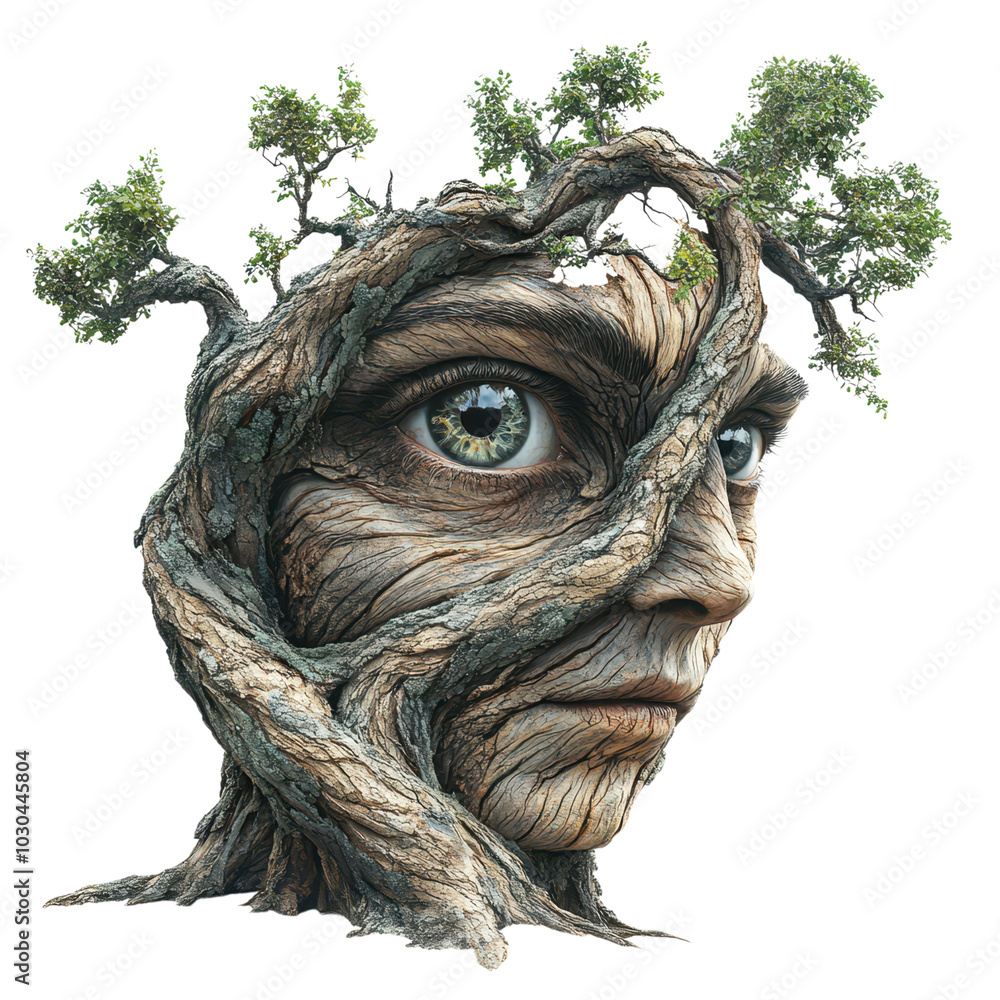 tree with human eyes clipart, surreal element, twisted branches and realistic eyes tree with human eyes clipart, surreal element, twisted branches and realistic eyes