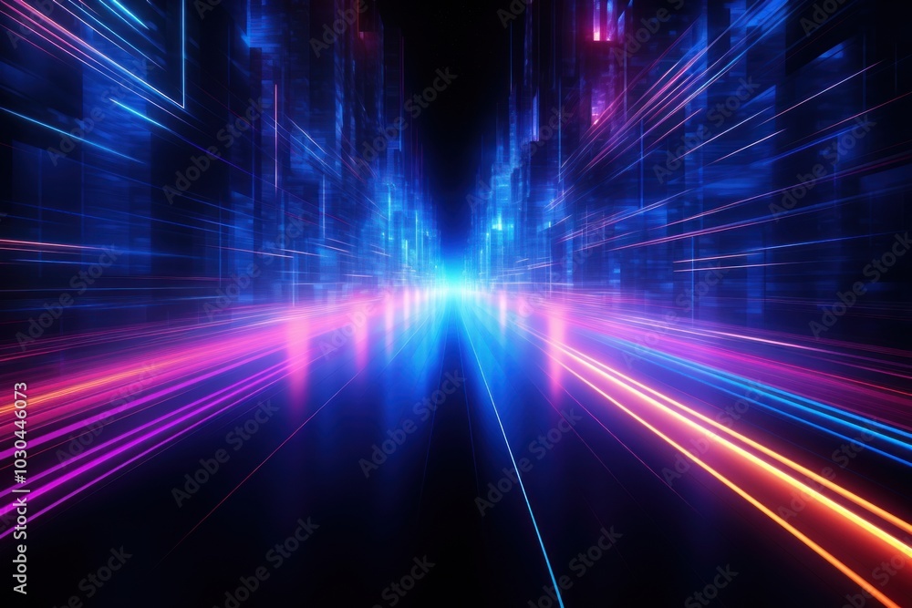 Ascending colorful glowing lines backgrounds light blue. Ascending colorful glowing lines backgrounds light blue.