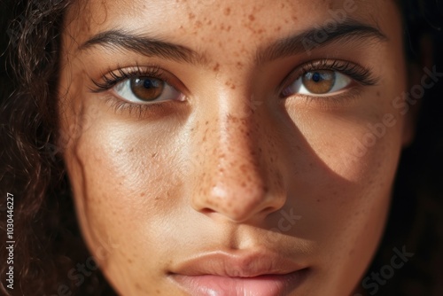 Skin freckle adult woman.