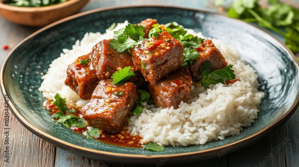 Savory Beef with Rice and Fresh Herbs Savory Beef with Rice and Fresh Herbs