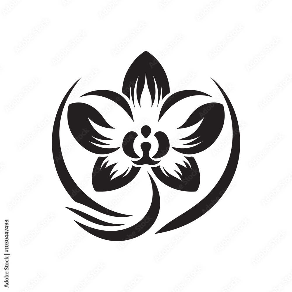 Black Orchid Flower Silhouette - A Clean and Elegant Vector Icon Highlighting the Beauty of Orchid Flowers in a Minimalist Style, Perfect for Nature-focused Branding and Floral Illustrations.
Black Orchid Flower Silhouette - A Clean and Elegant Vector Icon Highlighting the Beauty of Orchid Flowers in a Minimalist Style, Perfect for Nature-focused Branding and Floral Illustrations.