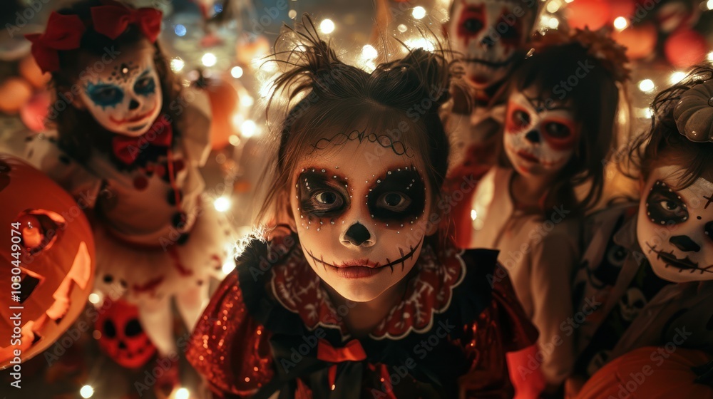 custom made wallpaper toronto digitalA group of children with Halloween makeup on their faces