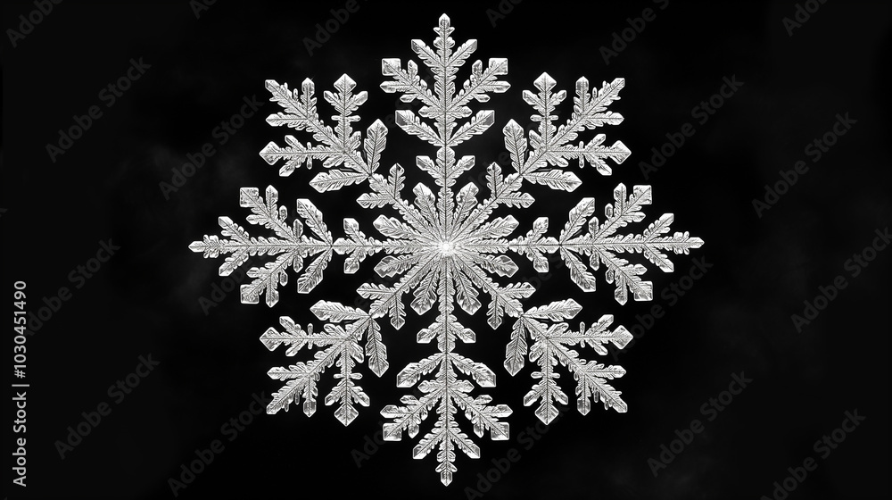 Intricate Snowflake Crystal Macro Photography Intricate Snowflake Crystal Macro Photography