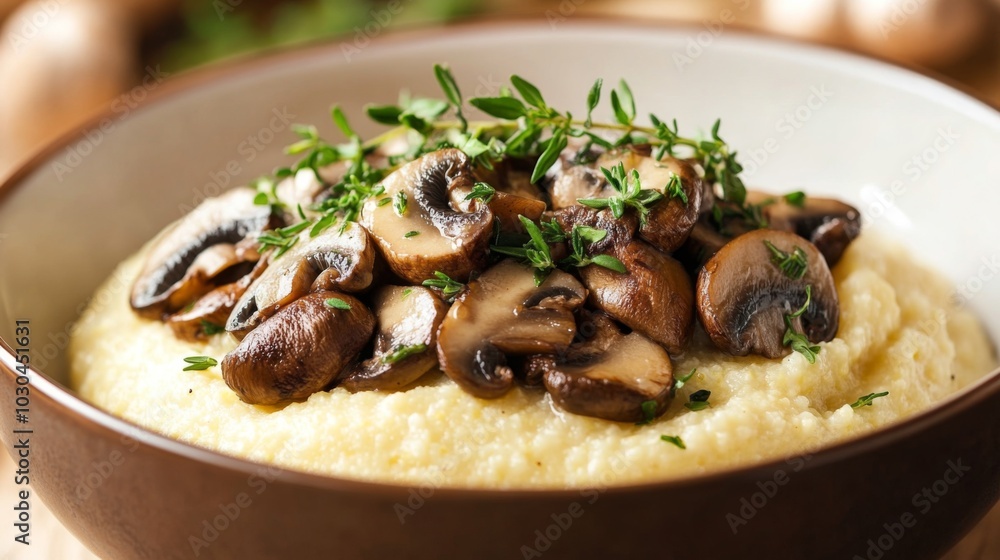 Creamy Polenta with Sautéed Mushrooms and Herbs Creamy Polenta with Sautéed Mushrooms and Herbs