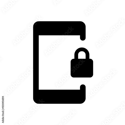Phone Lock Icon - Mobile Security Symbol

