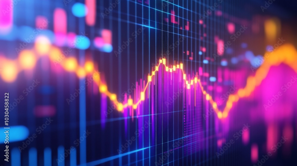 Vibrant Financial Data Visualization Background Vibrant Financial Data Visualization Background