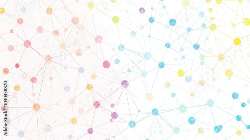 Flat design illustration of a support network, showcasing interconnected people in pastel colors, symbolizing community and mutual aid.