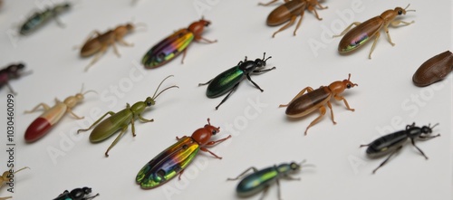 Sticker set themed around various insects and creepy crawlies photo