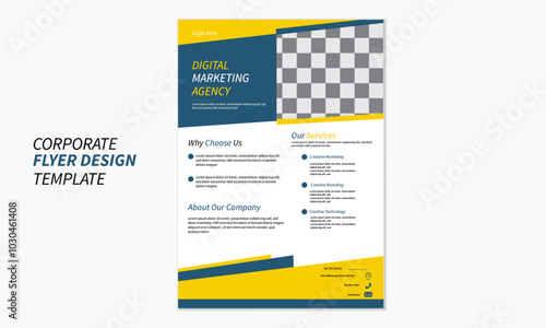 Brochure flyer design template, layout in A4 size 



