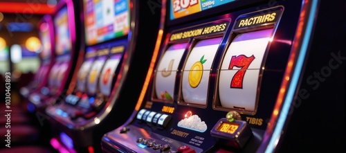 Banner illustrating casino-themed slot machine with gold coins and prominent Jackpot symbol