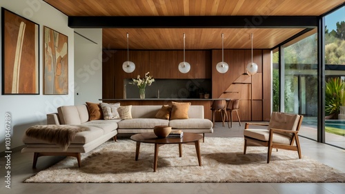 Wallpaper Mural living room interior Torontodigital.ca