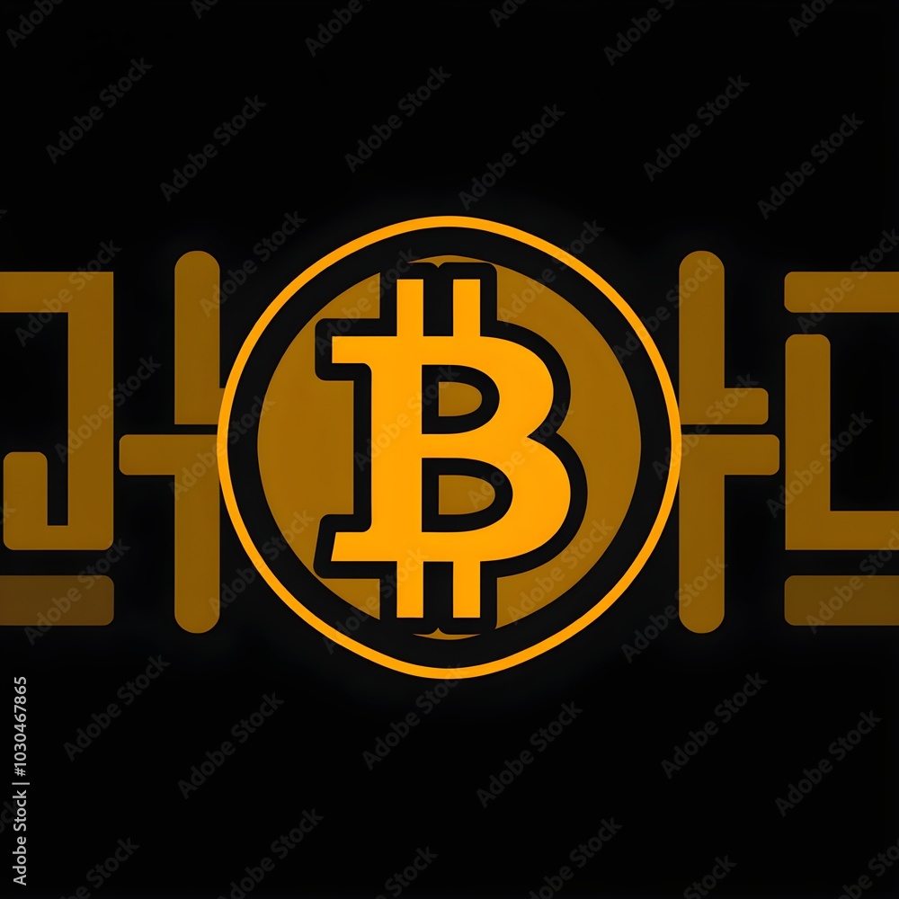 Bitcoin logo illustration Bitcoin logo illustration