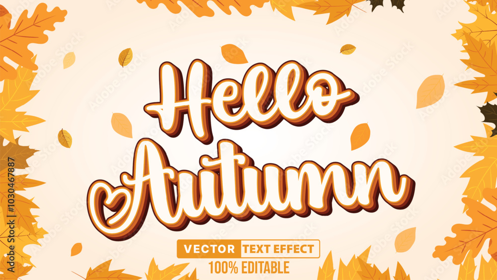 Hello Autumn Editable Text Effect with autumn theme Hello Autumn Editable Text Effect with autumn theme