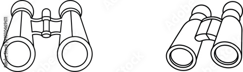 Two Simple Black and White Binocular Illustrations