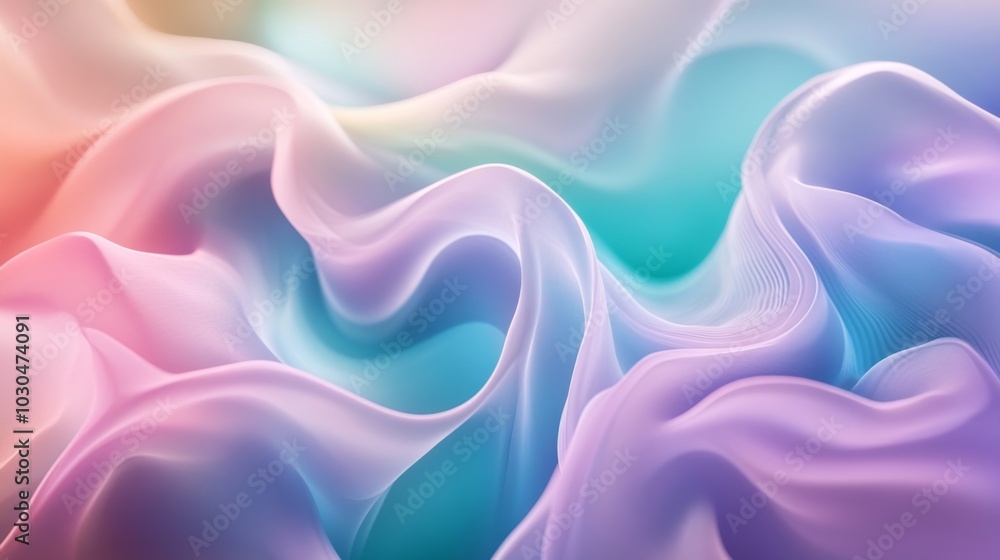 Obraz premium Abstract Waves of Colorful Soft Fabric Texture