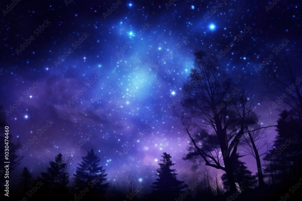 Night sky glows night landscape outdoors. Night sky glows night landscape outdoors.