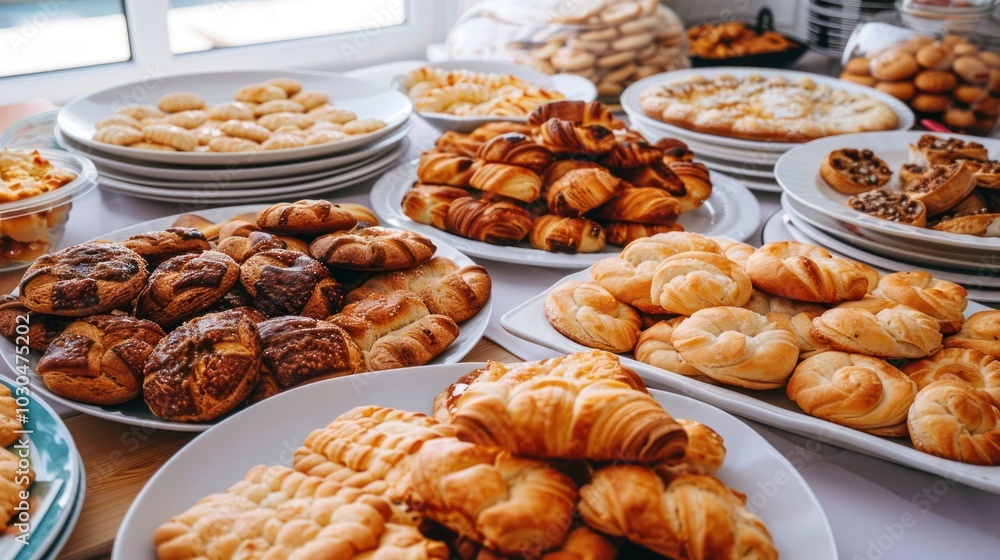 A Table Spread of Assorted Baked Goods A Table Spread of Assorted Baked Goods