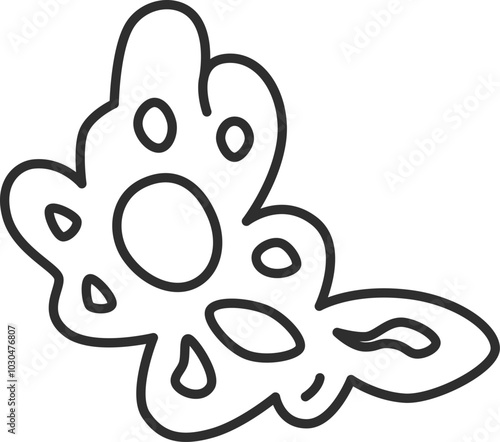 線画微生物単品アイコン　アメーバ