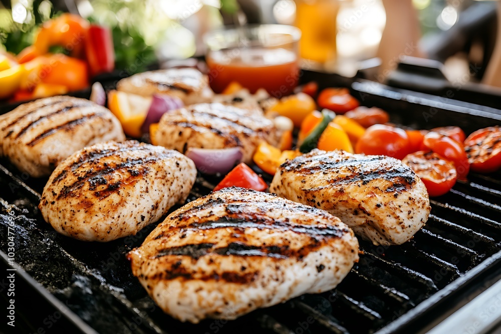 chicken breast kebab on the grill chicken breast kebab on the grill