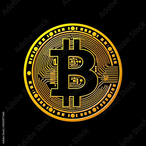 Bitcoin illustration logo