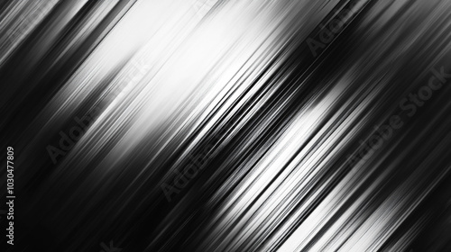 Abstract Black and White Diagonal Stripes Background Texture