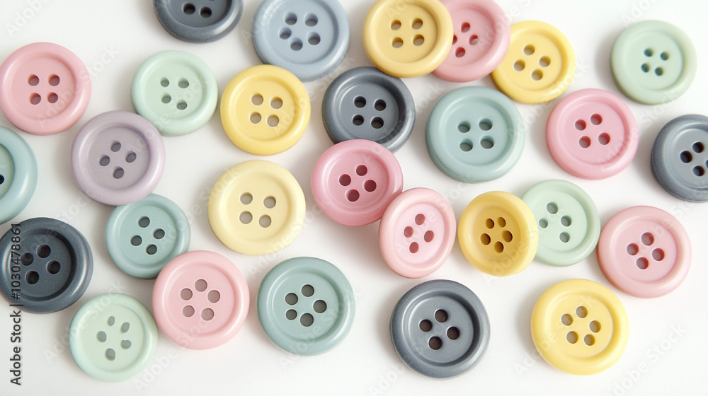 Colorful Plastic Buttons Sewing Craft Supplies Background Texture Colorful Plastic Buttons Sewing Craft Supplies Background Texture