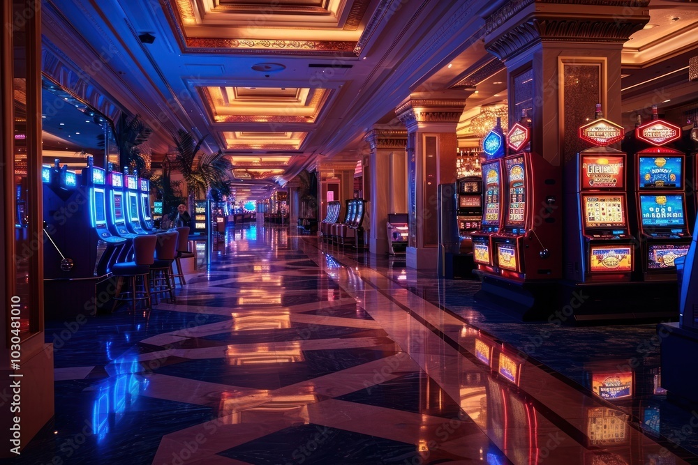 Empty scene of casino nightlife gambling game. Empty scene of casino nightlife gambling game.
