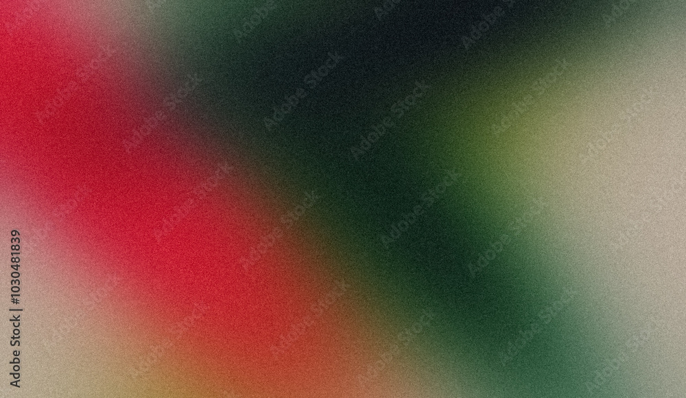 Vibrant colors grainy gradient background, green red abstract noise texture backdrop design with glowing colors flow shaped, bright, noise effect, copy space.