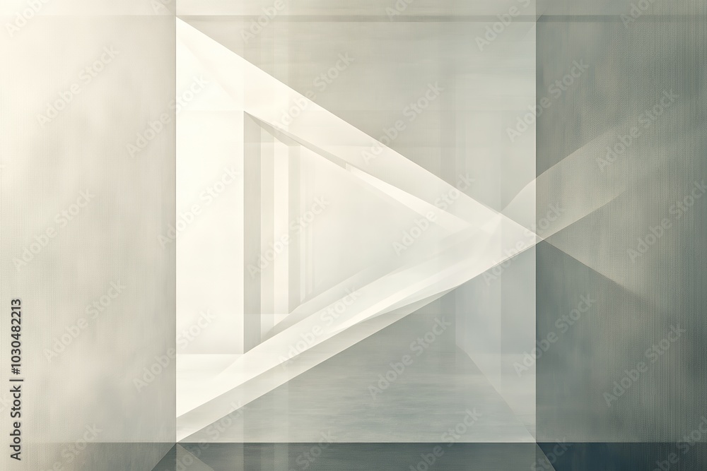 Abstract architectural design featuring a light-filled space with white walls and geometric shapes. Abstract architectural design featuring a light-filled space with white walls and geometric shapes.