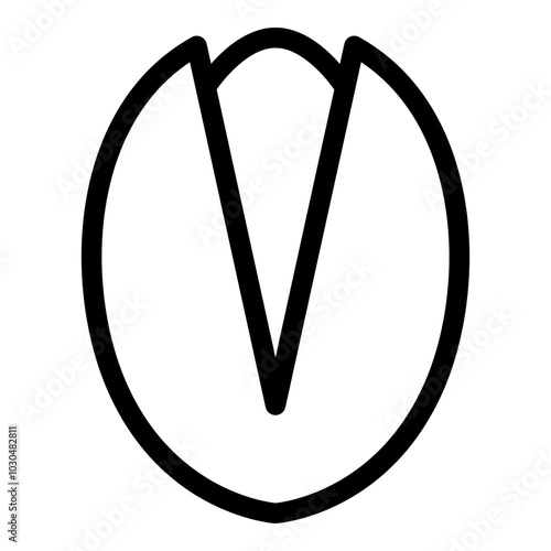 Pistachio icon. Vector line icon