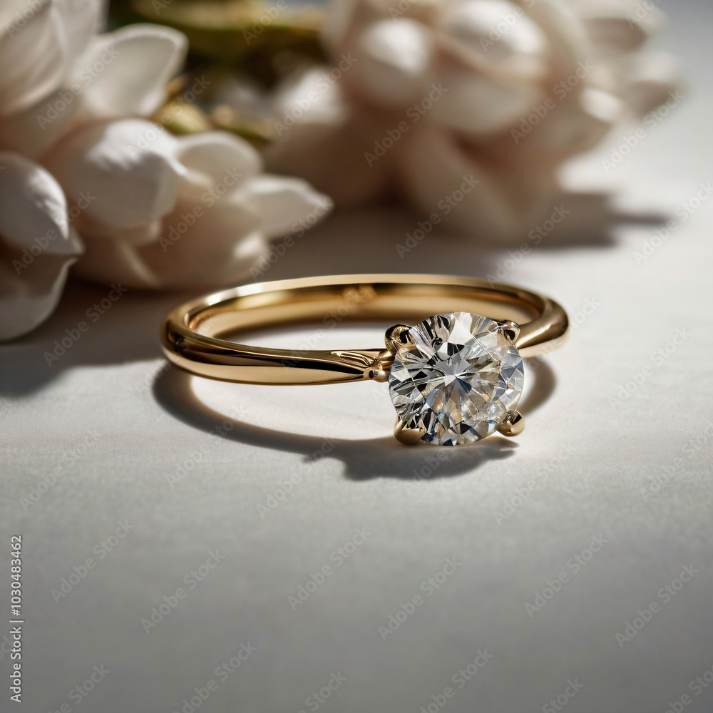 Wedding ring with a diamond that catches the light Wedding ring with a diamond that catches the light