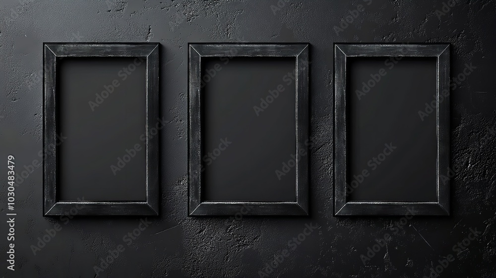 A set of simple design frames. Vector illustration A set of simple design frames. Vector illustration