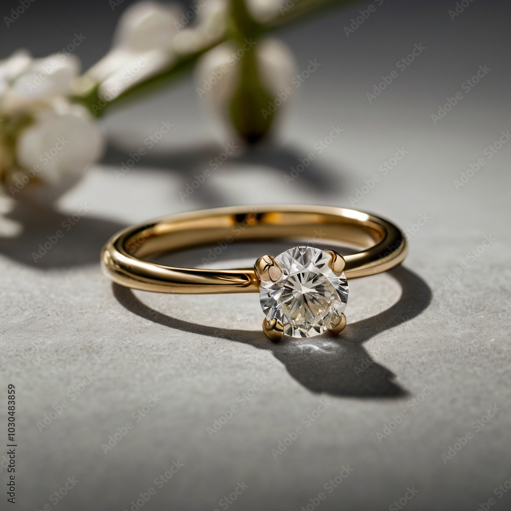 Wedding ring featuring a flawless diamond. Wedding ring featuring a flawless diamond.