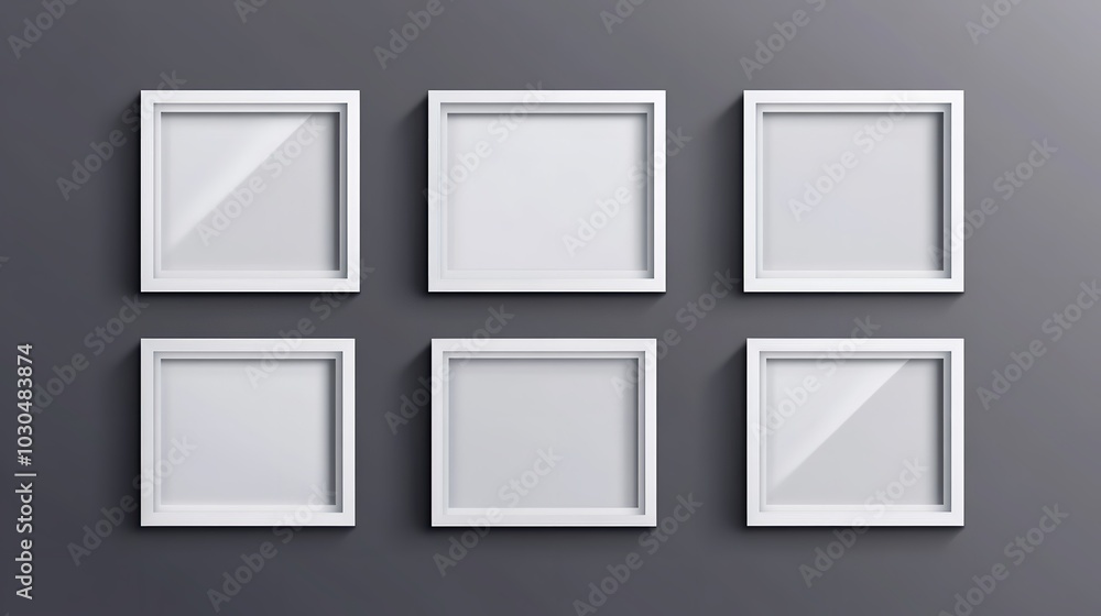 A set of simple design frames. Vector illustration A set of simple design frames. Vector illustration