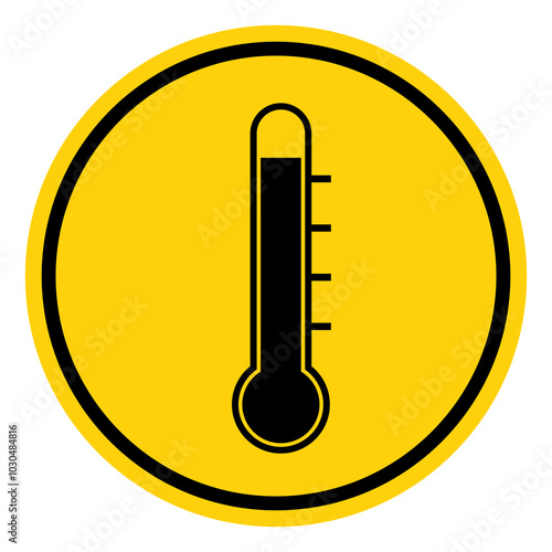 High Temperature Symbol Sign, Vector Illustration, Isolate On White Background Label. EPS10