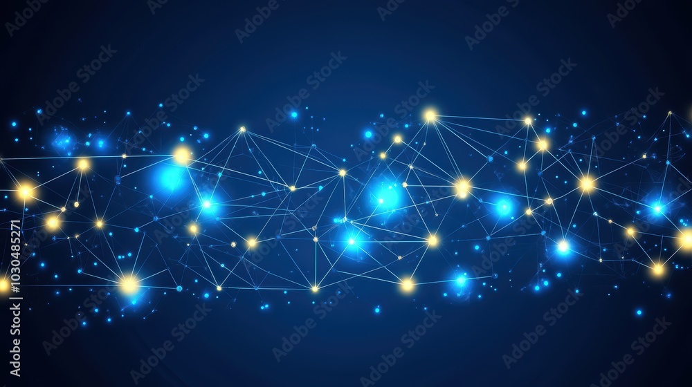 Fototapeta premium Futuristic Digital Landscape with Flowing Lines