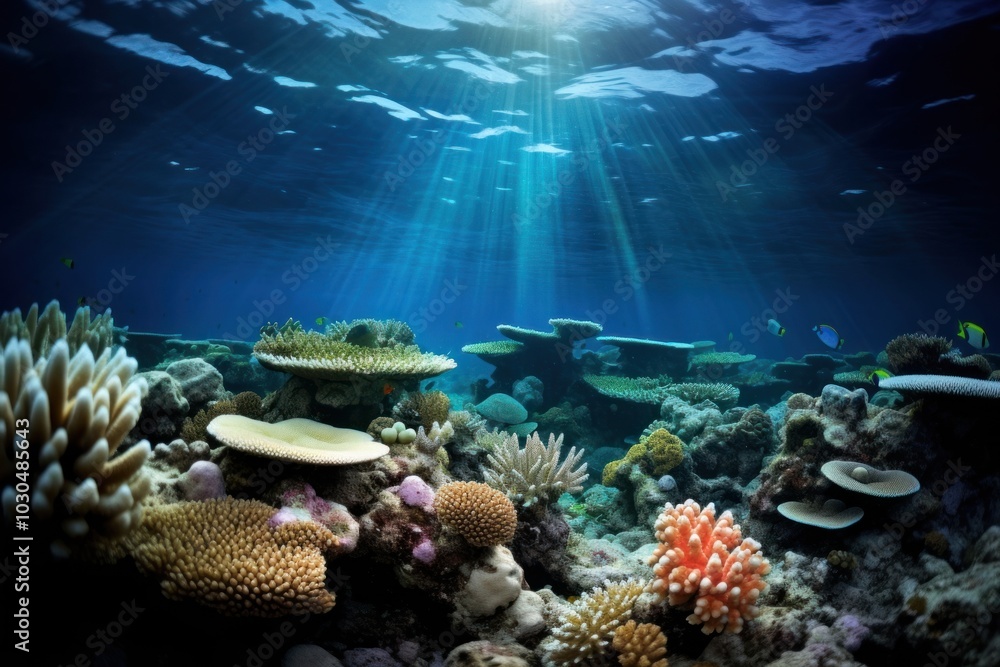Fototapeta premium Great barrier reef underwater nature outdoors ocean.