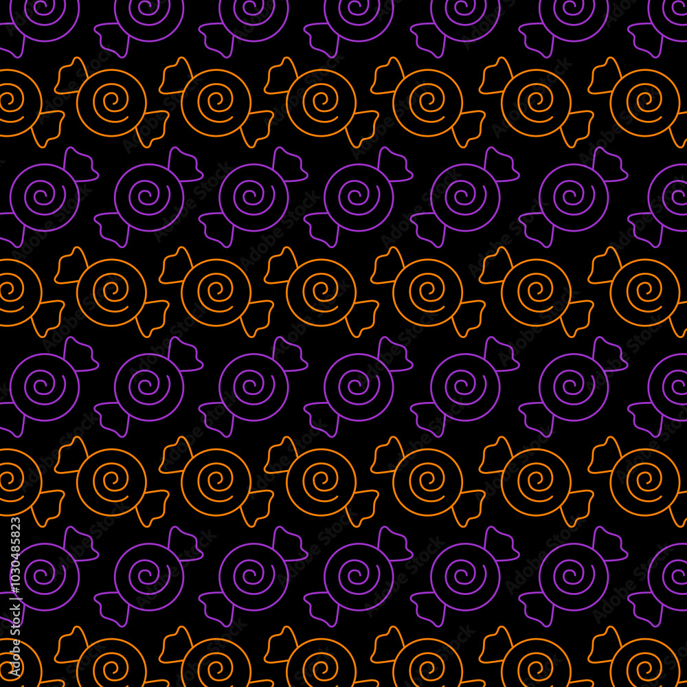 SWEET HALLOWEEN SUGAR PATTERN TEXTURE BACKGROUND WALLART