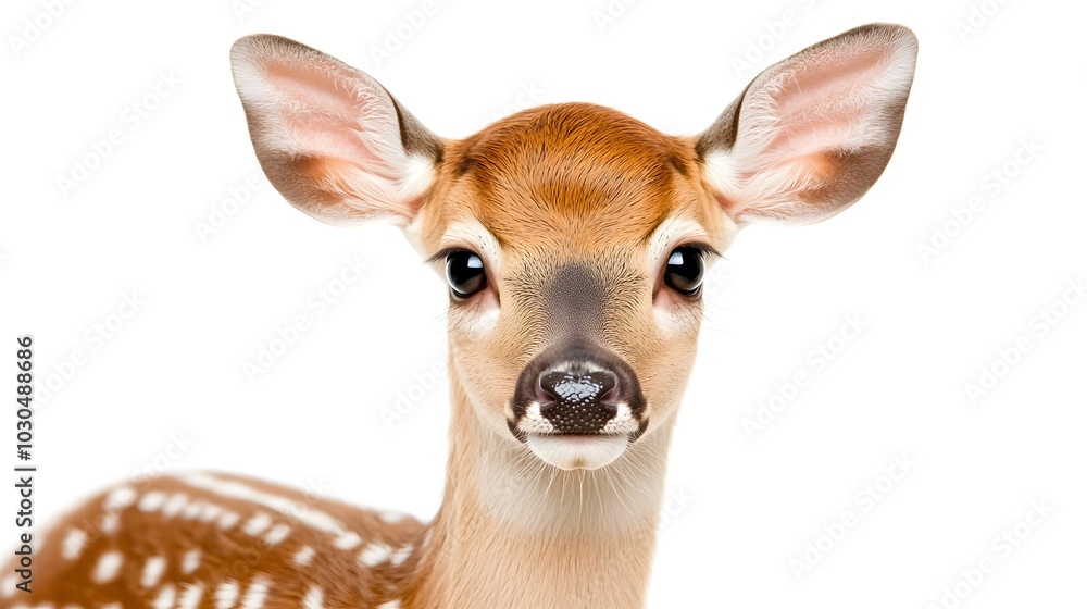 Majestic Deer Standing Calmly in Serene Natural Setting with Delicate Antlers Majestic Deer Standing Calmly in Serene Natural Setting with Delicate Antlers