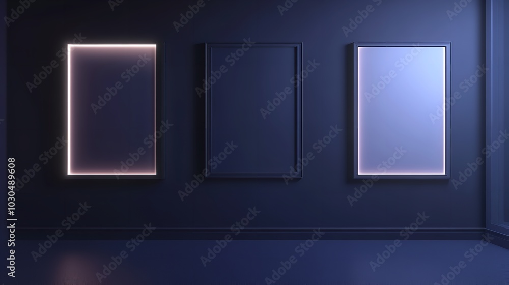 A set of simple design frames. Vector illustration A set of simple design frames. Vector illustration