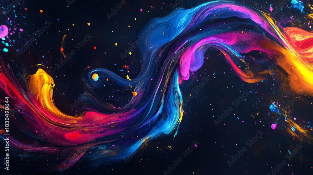 Vibrant Swirls of Colorful Abstract Art Vibrant Swirls of Colorful Abstract Art
