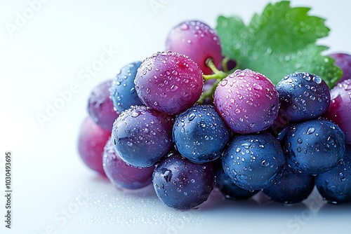 Wallpaper Mural Close-up of fresh juicy grapes covered with water drops Torontodigital.ca